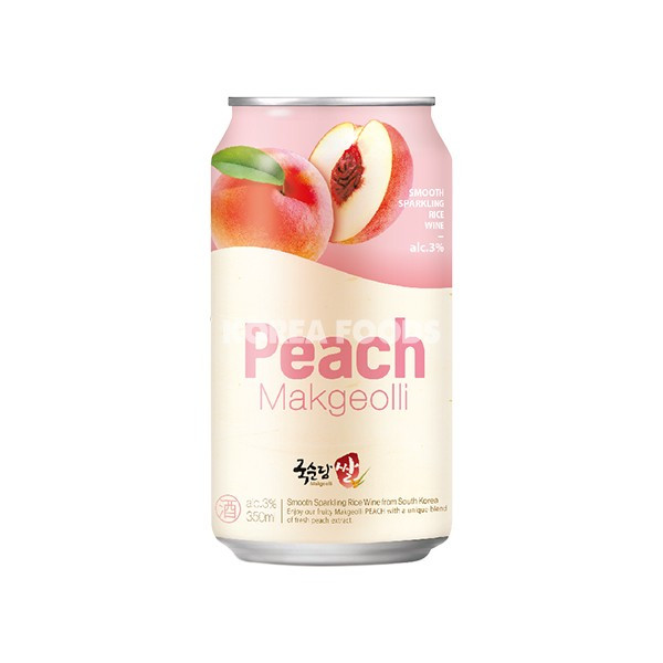 KSD Rice Makgeolli Peach, Can 350ml (Alc 3%)韩国米酒水蜜桃味 罐装