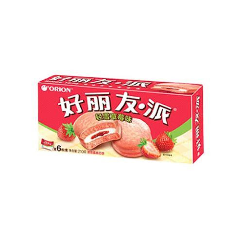 HLY - Strawberry Flavor 好丽友派轻雪草莓味6枚入(小)