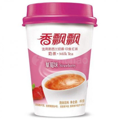  strawberry milk tea 香飘飘草莓奶茶 