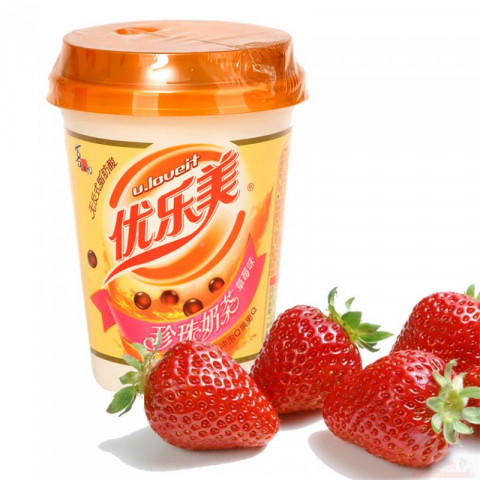 ST instant tapioca tea drink-strawberry 喜之郎优乐美珍珠奶茶-草莓味 