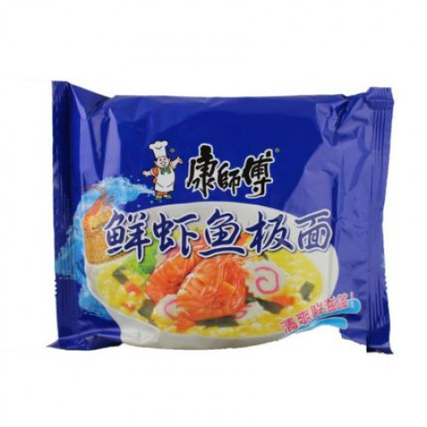 KSF Instant Noodles- artificial Fish Flavour康师傅经典单包-鲜虾鱼板