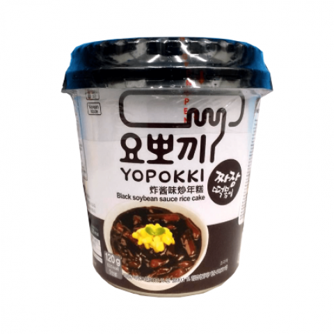 Korean black soybean sauce rice cake （Yopoki）韩国炸酱炒年糕 