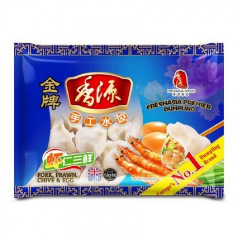 Fresh Asia Pork&Prawn Chive Egg Dumplings香源金牌虾仁三鲜水饺