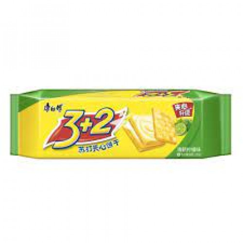 KSF 3+2 Biscuits -  Lemon Flavour康师傅3+2苏打夹心饼干柠檬味