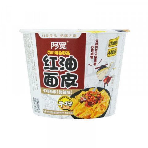AK Broad Noodle (Bowl) - Sour & Hot阿宽红油面皮（碗装）-酸辣