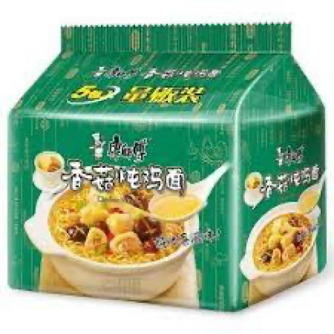 KSF Instant Noodles-Artificial Chicken With Mushroom康师傅经典5入 -香菇炖鸡 