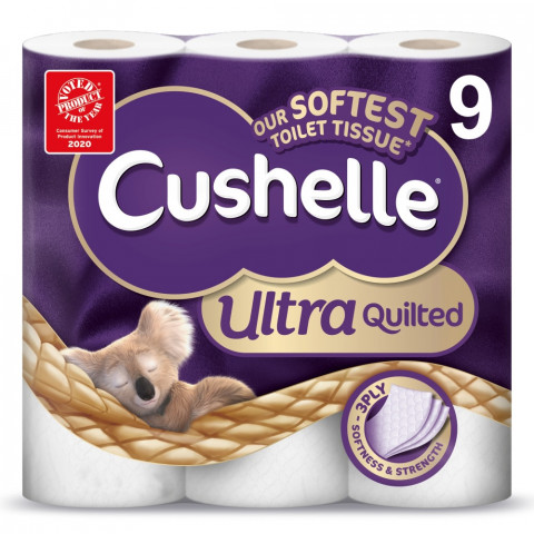 Cushelle Softest Toilet Tissue 9RollsCushelle 超柔软厕纸 9卷装
