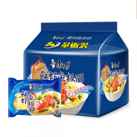 KSF noodles - artificial fish flav康师傅经典5入-鲜虾鱼板