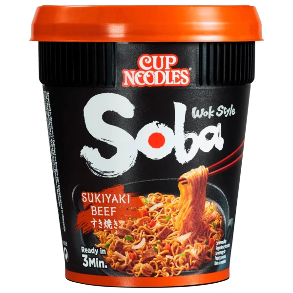 Nissin Soba Cup Beef Sukiyaki日清杯装荞麦面 牛肉寿喜烧味