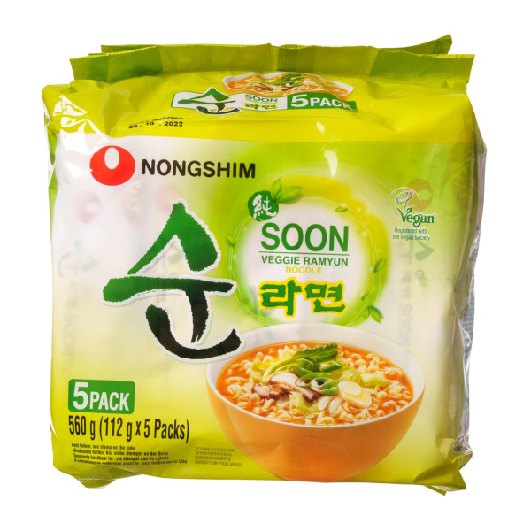  Nongshim Soon Veggie Ramyun Multi农心素菜面 5連包
