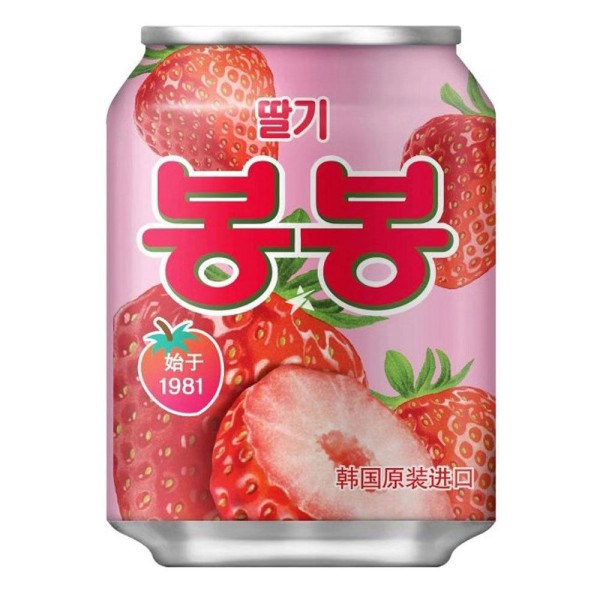 Haitai Strawberry Bonbon(Can)海太草莓粒粒果汁(罐)