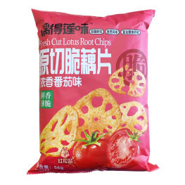 OLD Louts Roots Chips - Rich Tomato Flavor偶得莲味原切脆藕片(浓香番茄味) 