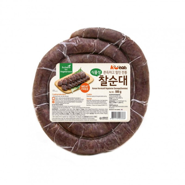 K EATS Korean Vemicelli Sausage(Soondae)-Vegetarian KEATS韩国血肠
