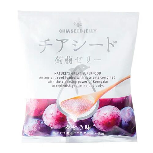 CHIA-SEEDS GRAPE FLAVOUR JELLY 日本奇亚种子果冻葡萄味 
