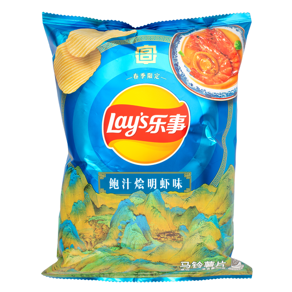 LS POTATO CHIPS - BRAISED SHRIMP WITH ABALONE SAUCE 乐事薯片-鲍汁明虾味