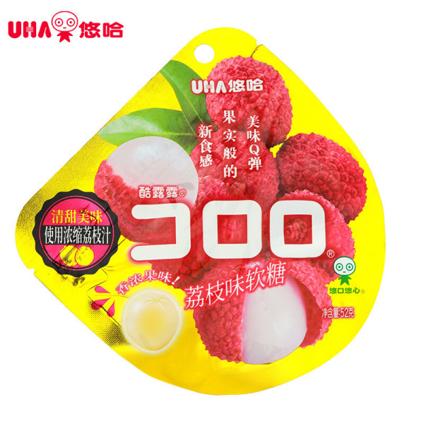 UHA KORORO SOFT CANDY (LYCHEE FLAVOUR) 悠哈酷露露软糖-荔枝