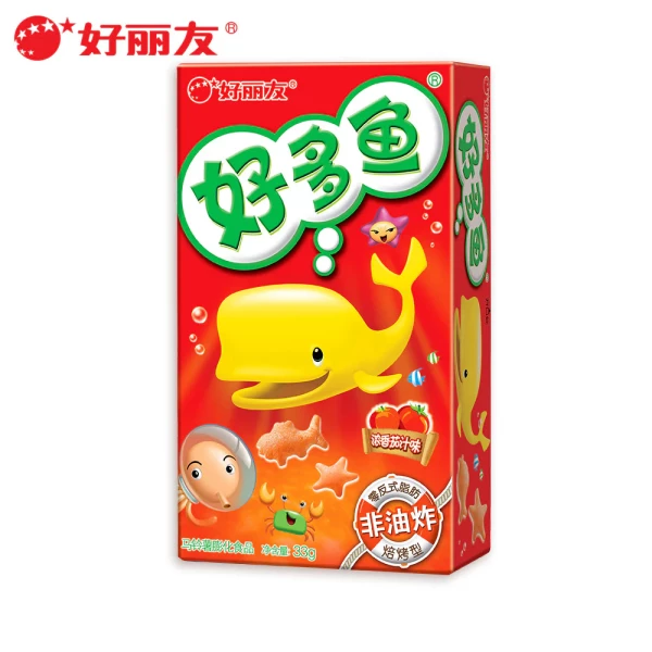 ORION CRACKERS LOW SUGAR (TOMATO SAUCE FLAVOUR)好丽友好多鱼浓香茄汁味